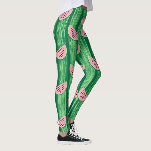 Leggings Motif aquarelle pastèque (Droite)