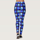 Leggings Motif aquarelle points bleus (Dos)