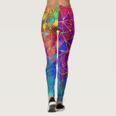 Leggings Motif arc-en-ciel en verre tendu (Dos)