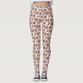 Leggings MOTIF arc-en-ciel géométrique FIDE (Devant)