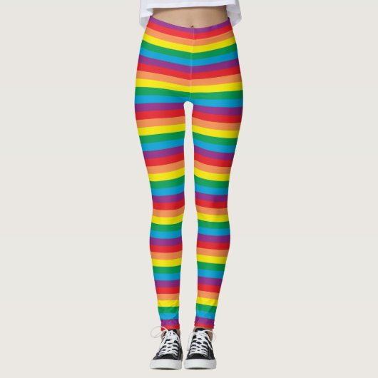 Leggings Motif arc-en-ciel simple (Devant)