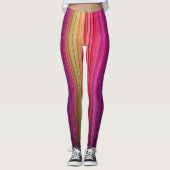 Leggings Motif arc-en-ciel vertical acrylique coloré | (Devant)