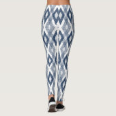 Leggings Motif arlequin de marine bleu et blanc (Dos)