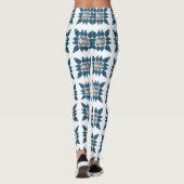 Leggings Motif Art déco bleu (Dos)