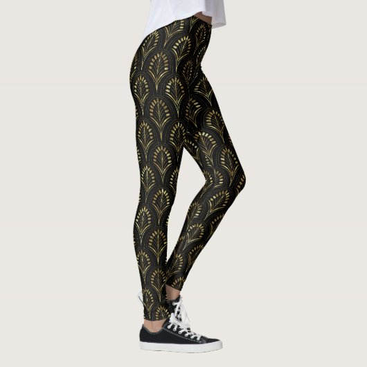 Leggings Motif Art déco noir & or (Droite)