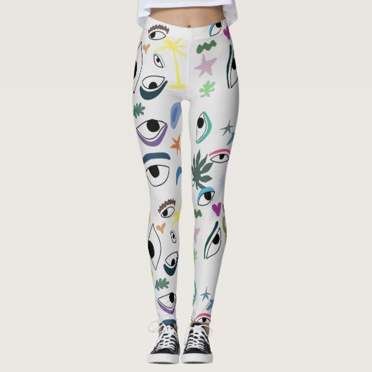 Leggings Motif artistique Abstrait (Devant)
