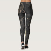 Leggings Motif Astrologique Black Gold (Dos)