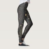Leggings Motif Astrologique Black Gold (Droite)