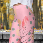 Leggings Motif atomique rose chic