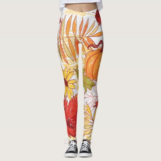 Leggings Motif automne (Devant)