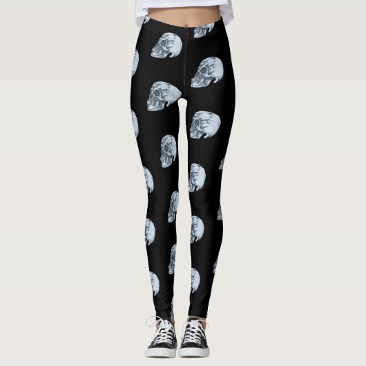 Leggings Motif avec crânes (Devant)