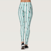 Leggings Motif avec des oiseaux et des arbres (Dos)