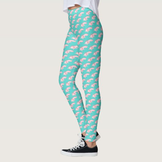 Leggings Motif Axolotl rose (Gauche)