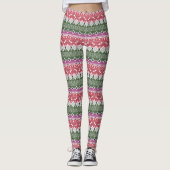 Leggings Motif Aztec, rayures / (Devant)