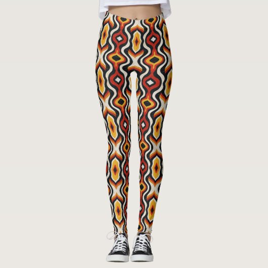 Leggings Motif aztèque coloré (Devant)