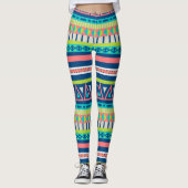 Leggings Motif aztèque dynamique (Devant)