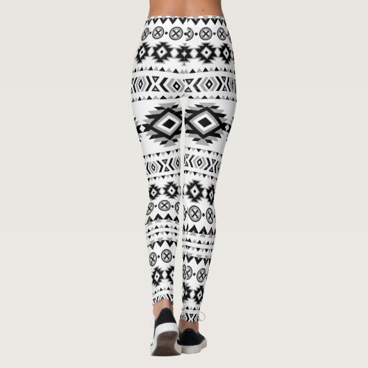 Leggings Motif aztèque noir et blanc (Dos)