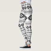 Leggings Motif aztèque noir et blanc (Gauche)