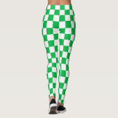 Leggings Motif blanc À damiers blanc vert (Dos)