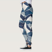 Leggings Motif blanc bleu 01 (Gauche)