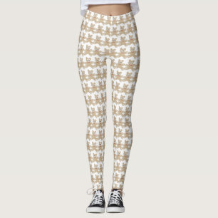 Leggings Motif blanc d'amusement d'ours de nounours
