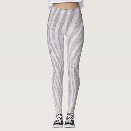 Leggings Motif blanc dentelle (Devant)