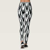 Leggings Motif blanc et noir de dents (Dos)