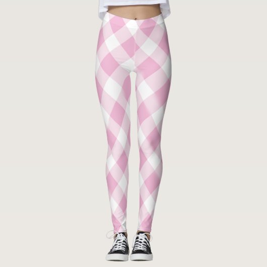 Leggings Motif blanc rose fille Ado (Devant)