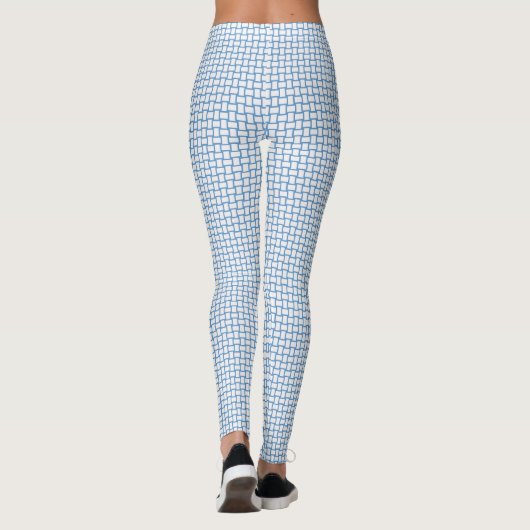 Leggings Motif Bleu Blanc (Dos)