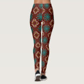 Leggings Motif bleu Brown (Dos)