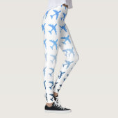 Leggings Motif bleu d'avion de gradient (Droite)