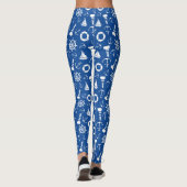 Leggings Motif bleu de mer (Dos)