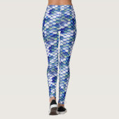 Leggings Motif bleu de peau de sirène (Dos)