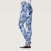 Leggings Motif bleu de peau de sirène (Gauche)