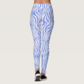 Leggings Motif bleu de zèbre d'aquarelle (Dos)