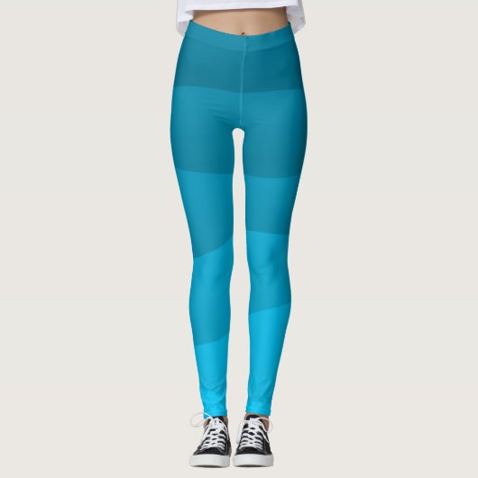 Leggings Motif bleu des vagues (Devant)