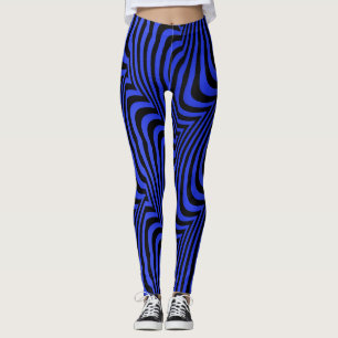 Leggings Motif bleu électrique socialite