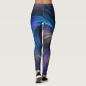 Leggings Motif bleu foncé (Dos)