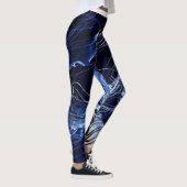 Leggings motif bleu méduse (Droite)