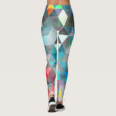 Leggings motif bleu multicolore (Dos)