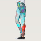 Leggings motif bleu multicolore (Gauche)
