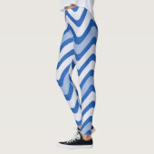 Leggings Motif bleu ondulé (Gauche)