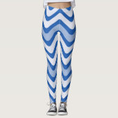 Leggings Motif bleu ondulé (Devant)