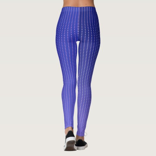 Leggings Motif bleu points blancs (Dos)