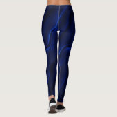 Leggings Motif Bleu Profond et Froid de l'Eau (Dos)