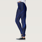 Leggings Motif Bleu Profond et Froid de l'Eau (Gauche)