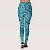 Leggings Motif bleu Turquoise Abstrait (Dos)