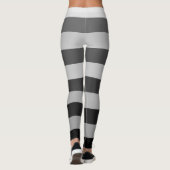Leggings Motif bloc de couleur rayé gris et dos (Dos)