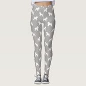Leggings Motif blond comme les blés doucement enduit de (Devant)