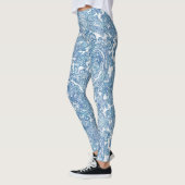 Leggings Motif Blue Boho Paisley (Gauche)